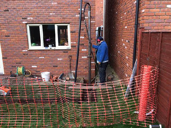 Conservatory being built in Stoke-on-Trent